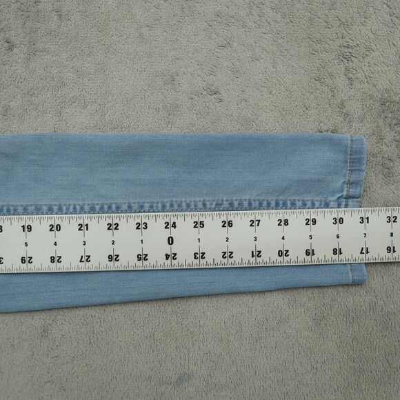 Levi's 524 Jeans Junior's Size 7 Blue Low-Rise Skinny Denim 31" Inseam Stretch - Picture 4 of 16